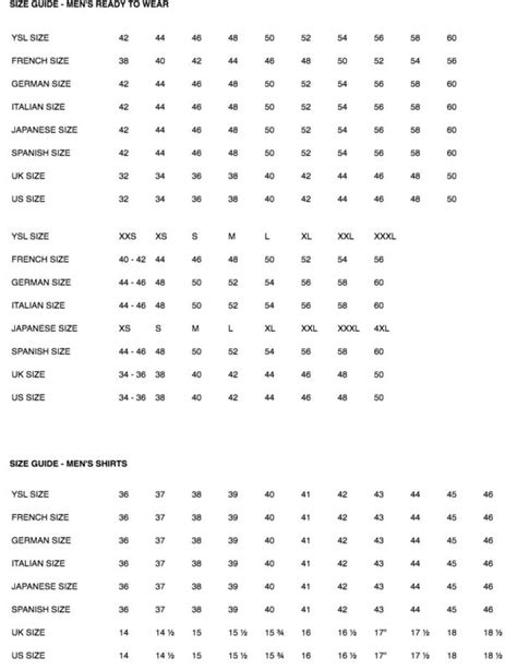 ysl jeans size guide|YSL denim sets.